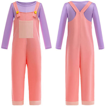 Kids Jax Costume Purple Rabbit Jax Sweatshirt Suspender Pants Overalls Cosplay Outfit