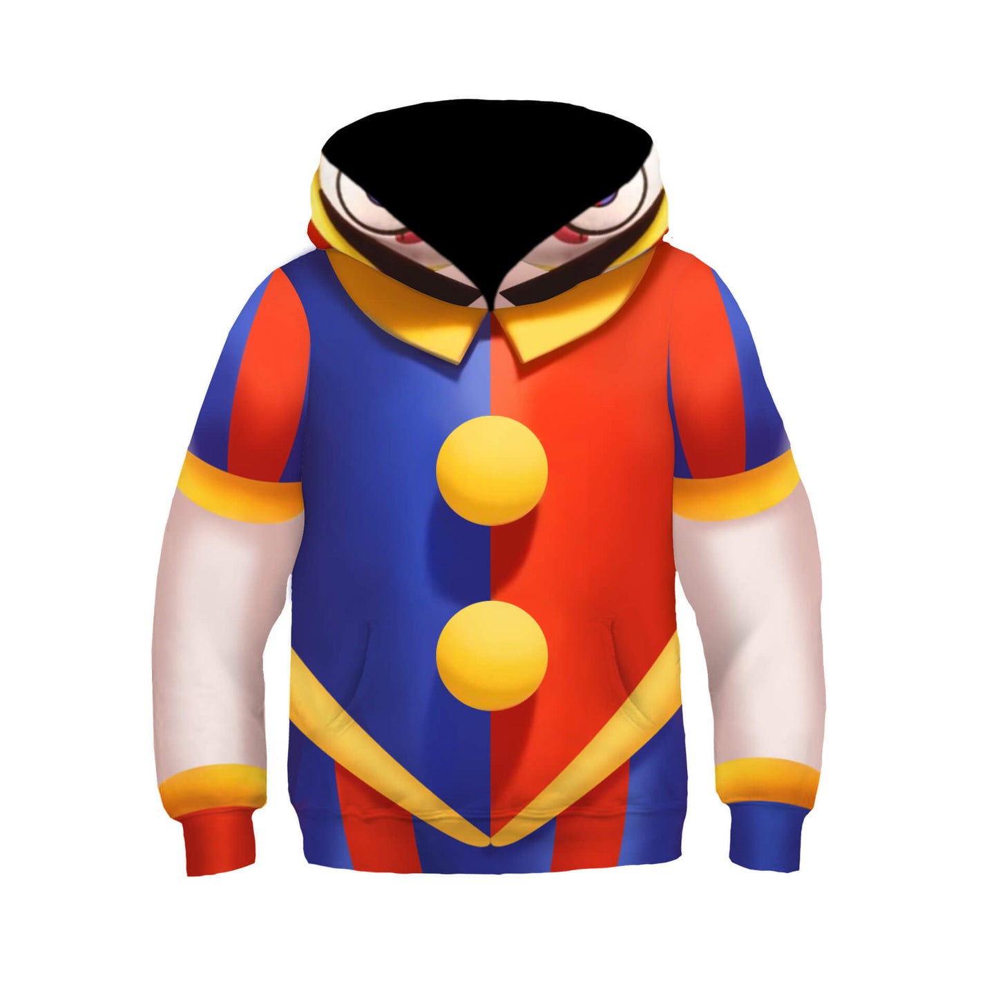 Girls Pomni Dress Kids Casual Hoodie Sweatshirt Short Sets Pomni Cosplay Outfit for Daily Wear