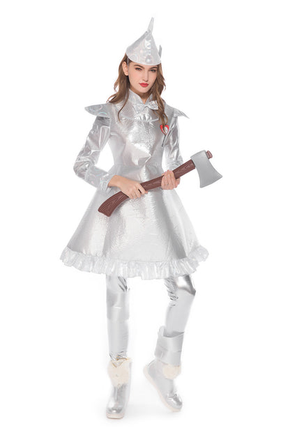 Couple Tin Woodsman Costume Women Men Tin Can Man Cosplay Outfit