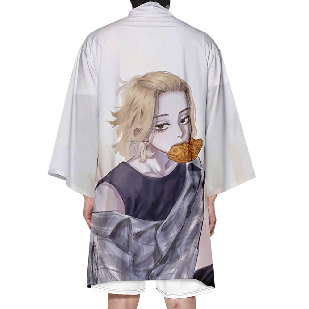 Unisex Ryuguji Manjiro Costume Manga Cosplay Kimono Long Cardigan Coat