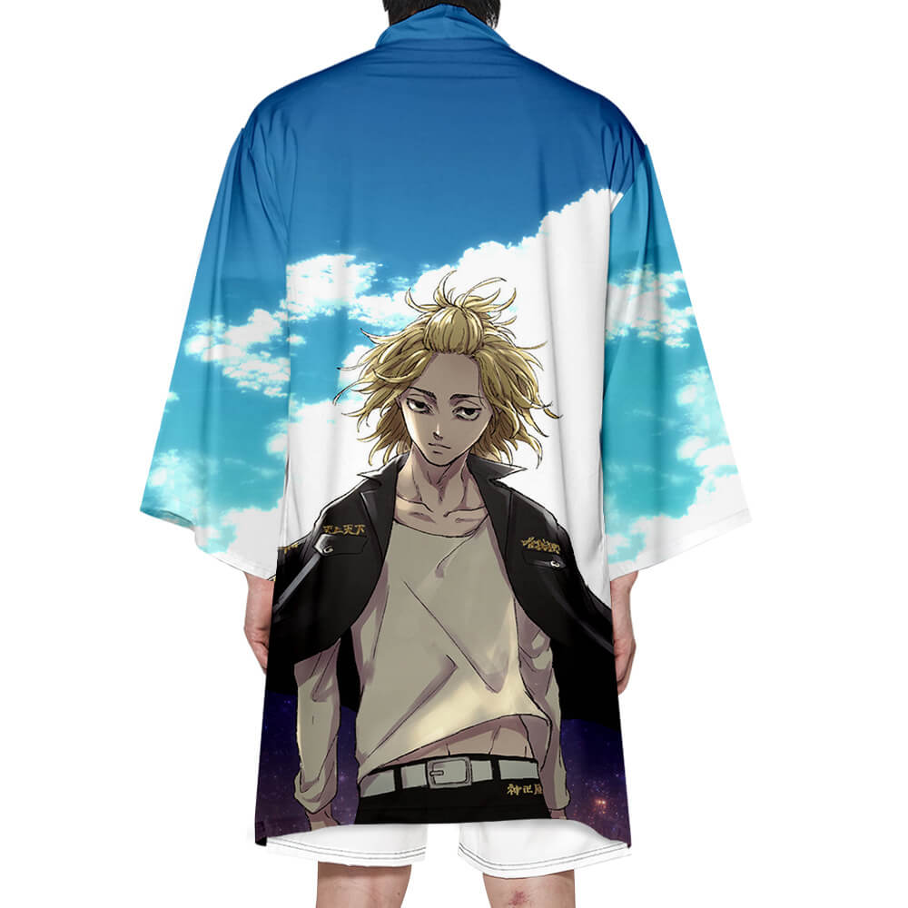 Unisex Ryuguji Manjiro Costume Manga Cosplay Kimono Long Cardigan Coat
