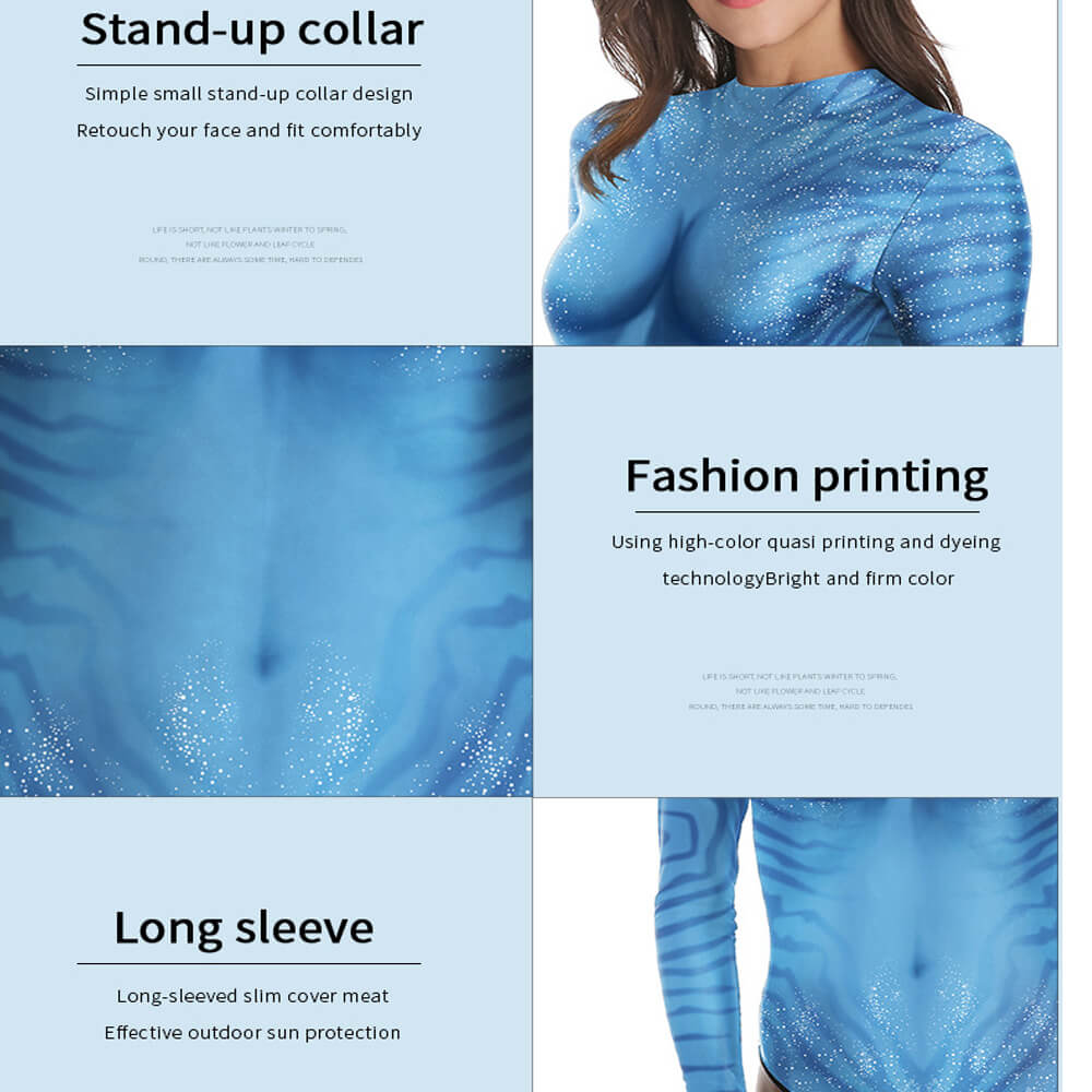 Women Neytiri Sexy Long Sleeve One-piece Swimwear