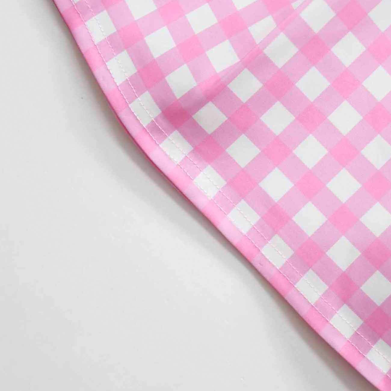 Vestido a cuadros rosa sin mangas para niñas, conjunto de fiesta con accesorios, disfraz de Halloween para niñas