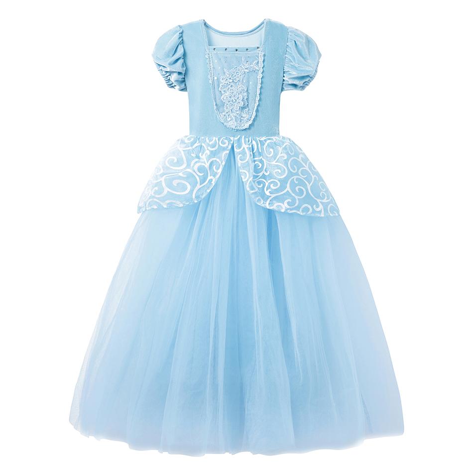 Vestido de Cenicienta para Niñas Vestido de Cumpleaños de Fiesta Disfraz de Princesa Disfraces de Halloween
