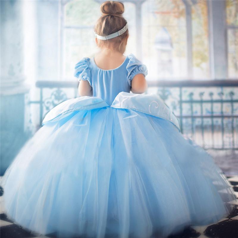 Vestido de Cenicienta para Niñas Vestido de Cumpleaños de Fiesta Disfraz de Princesa Disfraces de Halloween