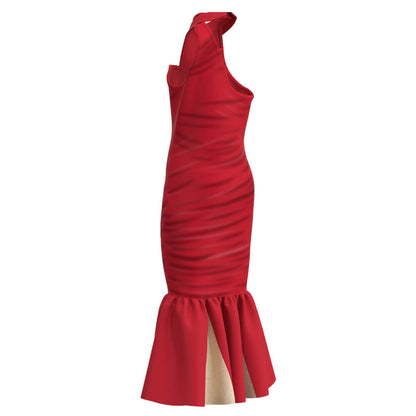 Kids Red Dress Halloween Costume Classic Red Cosplay Dress with Accessories