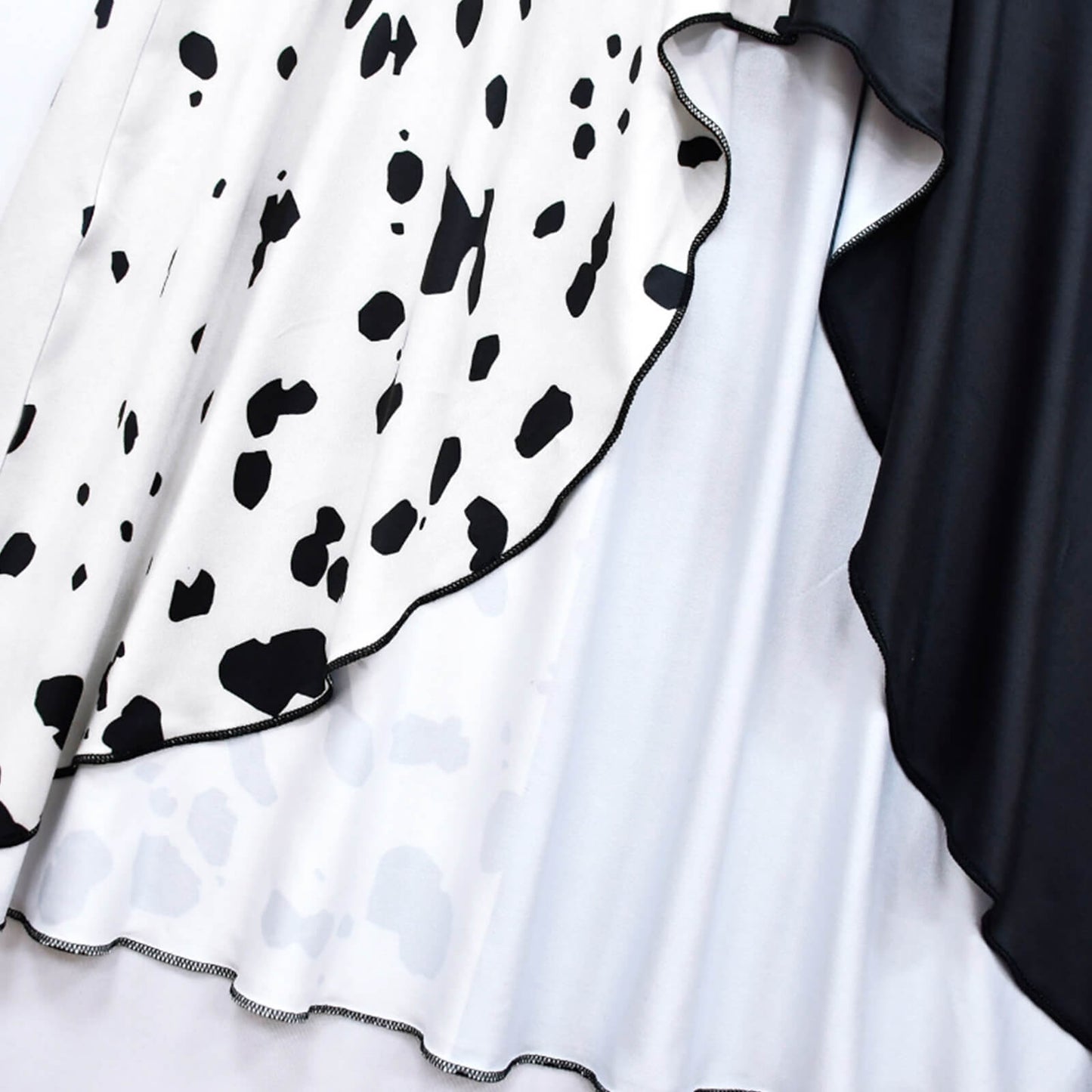 Kids Black/ White Costume Fashion Dress and Accessories Full Set for Girls Halloween Cosplay