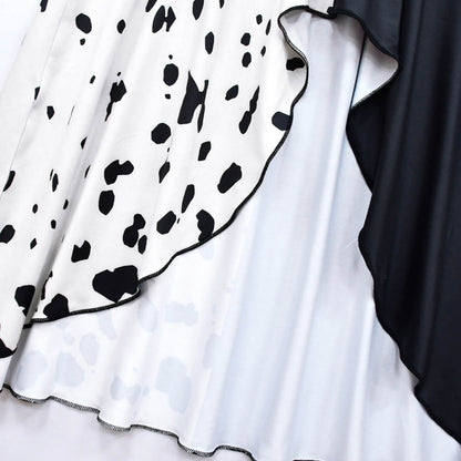 Kids Black/ White Costume Fashion Dress and Accessories Full Set for Girls Halloween Cosplay