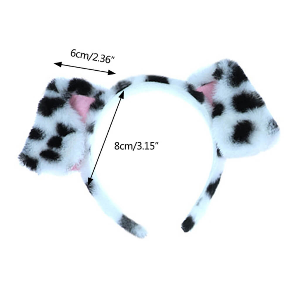 Bandeau Fille avec Oreilles de Chien Serre-tête Moelleux Femme Élastiques Cheveux Doux