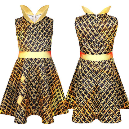 Kids Elemental Cosplay Costume Ember Lumen Dress and Wade Ripple Suit