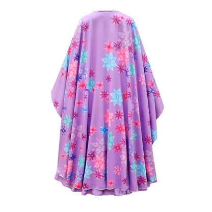Flower Princess Isabela Costume Girls Mardrigal Magic Cosplay Dress with Bag and Cloak