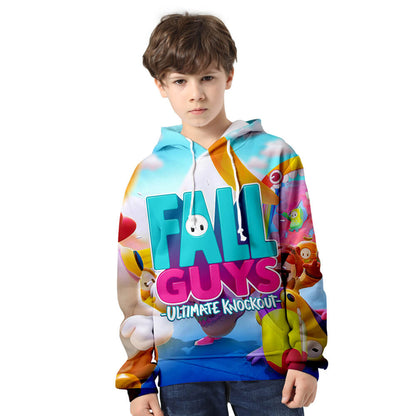 Kids and Teens Fall Guys Hoodie Ultimate Knockout Fall Guys Video Game Sweatshirt