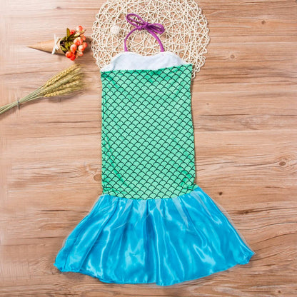 Robe d'été Petite Sirène - Robe scintillante de sirène pour fille - Déguisement de princesse de fête