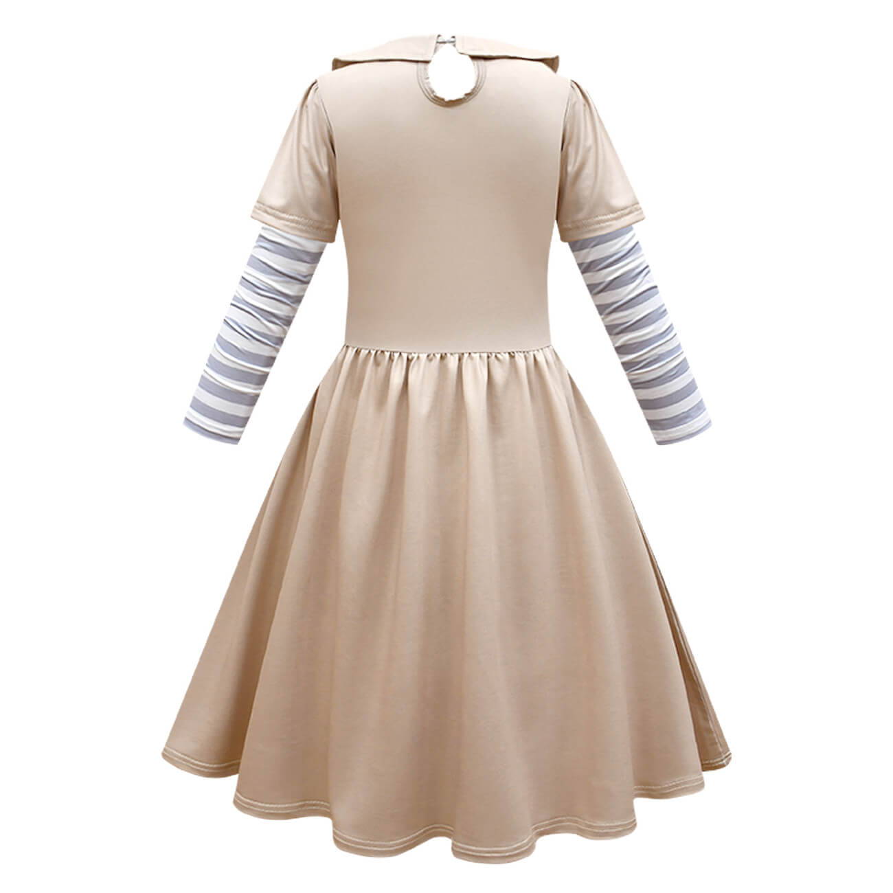Girls M3GAN Dress Costume Horror Movie M3GAN Dress for Kids Halloween Robot Doll Cosplay Outfit Wig Full Set