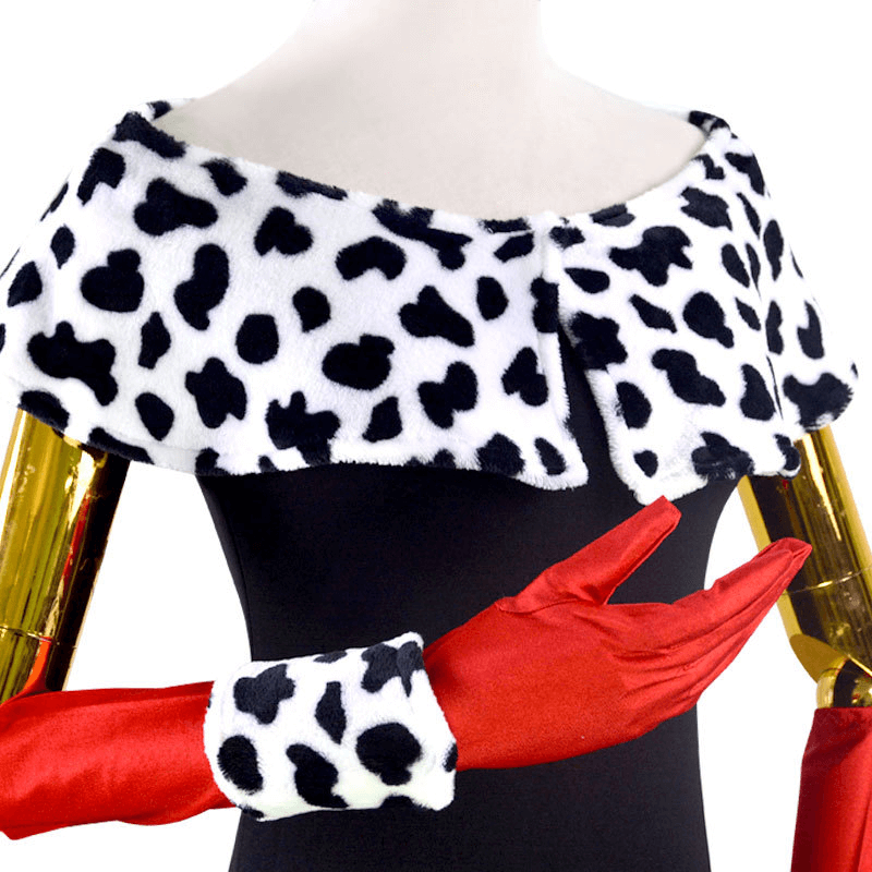 Disfraz de Halloween con capa y guantes, conjunto completo