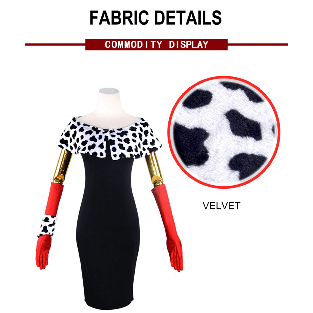 Disfraz de Halloween con capa y guantes, conjunto completo