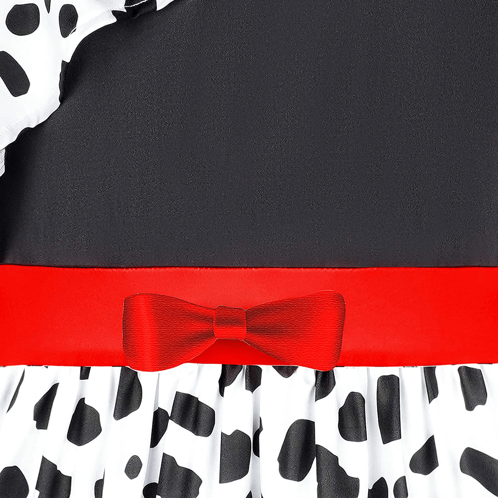 Kids Black and White Dress Fashion Costume For Girls Halloween Cosplay