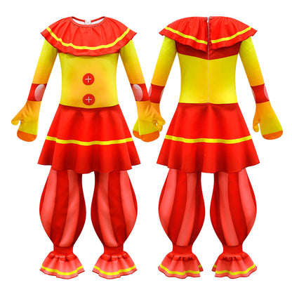 Kids Sundrop and Moondrop Costume FNAF Jumpsuit and Helmet Set for Halloween Cosplay