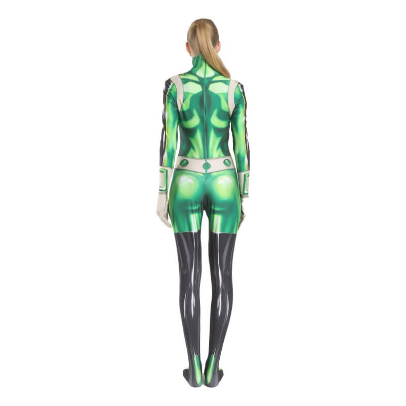 Tsuyu Asui Costume Froppy Cosplay Combinaison Verte Fête Carnaval Halloween