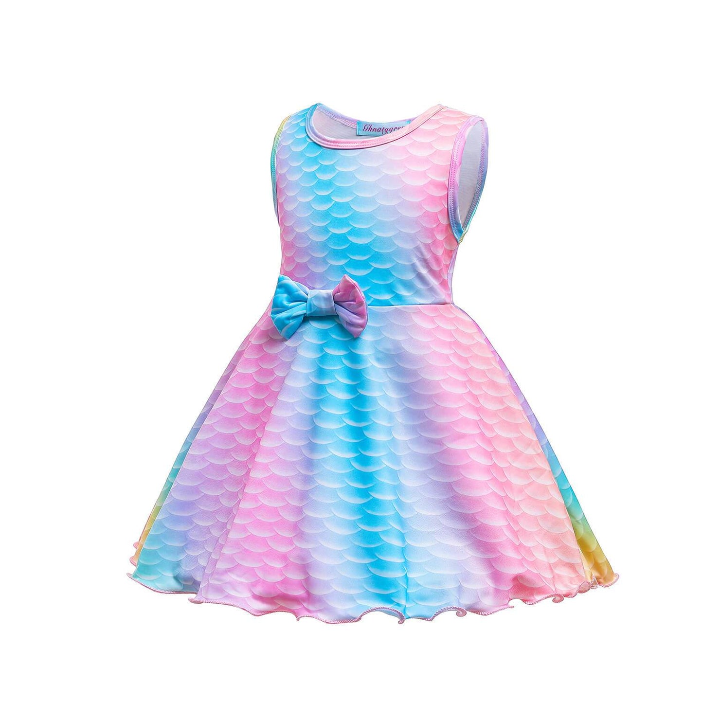 Robe de sirène pour enfants Robe de princesse des mers pour filles Robe de fête arc-en-ciel pour se déguiser