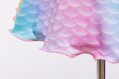 Robe de sirène pour enfants Robe de princesse des mers pour filles Robe de fête arc-en-ciel pour se déguiser