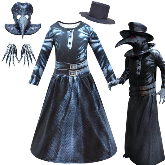 Kids Plague Doctor Costume Halloween Carnival Cosplay Costume