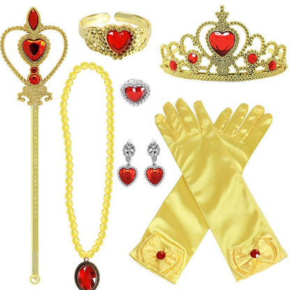 Kids Princess Aanna Dress Halloween Costume Girls Cosplay Party Dress with Accessories