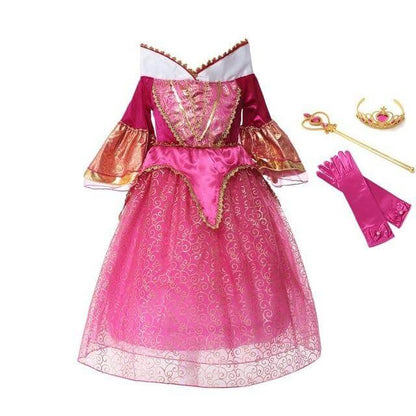 Girls Hot Pink Princess Dress Fairy Tale Princess Costumes