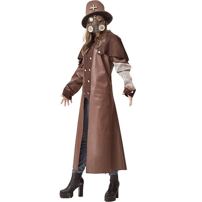 Déguisement de médecin de la peste pour Halloween - Tenue Steampunk pour femmes et hommes