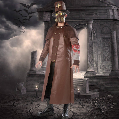 Déguisement de médecin de la peste pour Halloween - Tenue Steampunk pour femmes et hommes