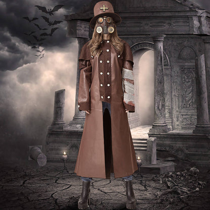 Déguisement de médecin de la peste pour Halloween - Tenue Steampunk pour femmes et hommes