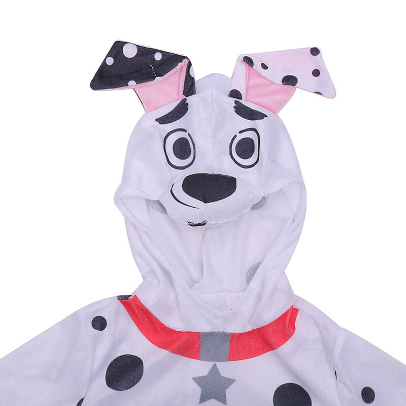 Kids Spotted Puppy Dog Jumpsuit with Hood Best Boys Girls Halloween Costume
