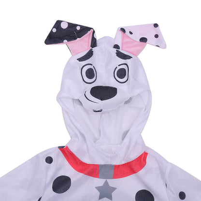Kids Spotted Puppy Dog Jumpsuit with Hood Best Boys Girls Halloween Costume