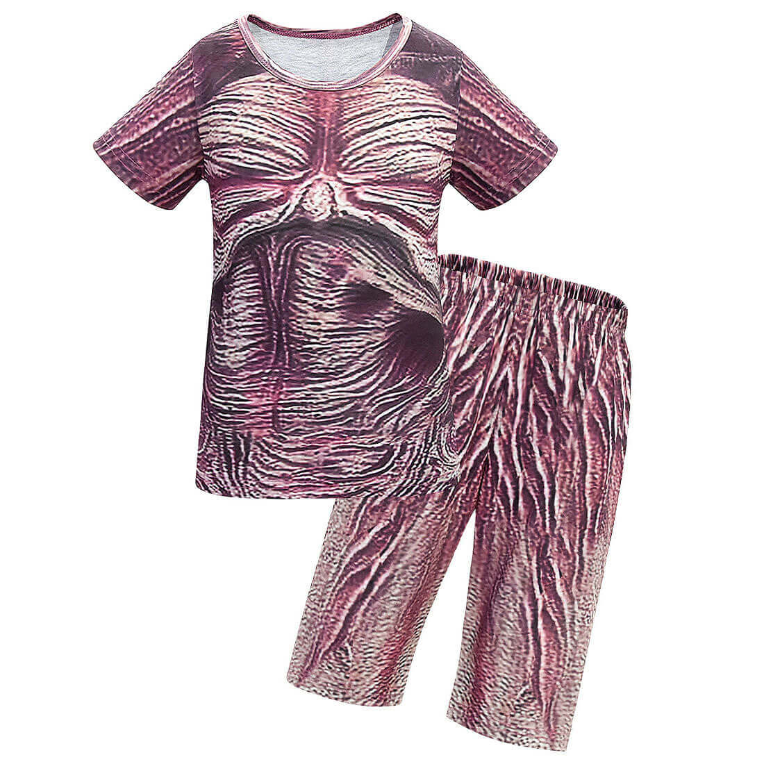 Conjunto de mono de disfraz de piraña de monstruo de Halloween para niños