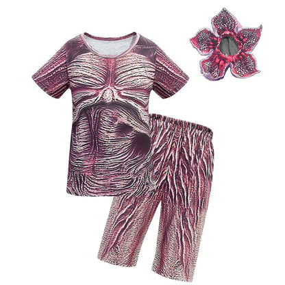 Conjunto de mono de disfraz de piraña de monstruo de Halloween para niños