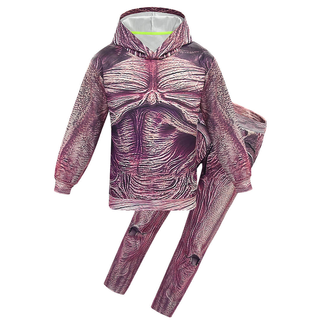 Conjunto completo de Sudadera y Pantalones de Disfraz de Demogorgon para Niños Halloween Cosplay