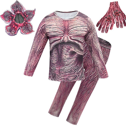 Déguisement Démogorgon Enfant Halloween Manches Longues Pantalon Cosplay Ensemble Complet