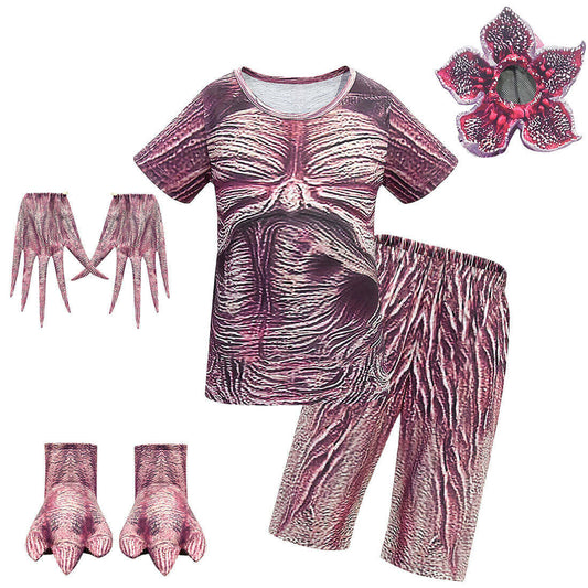 Ensemble combinaison/body monstre piranha pour enfants, cosplay Halloween