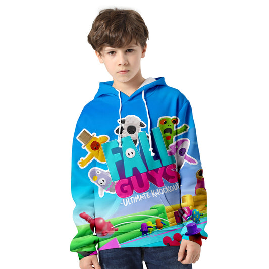 Kids and Teens Fall Guys Hoodie Ultimate Knockout Fall Guys Video Game Sweatshirt