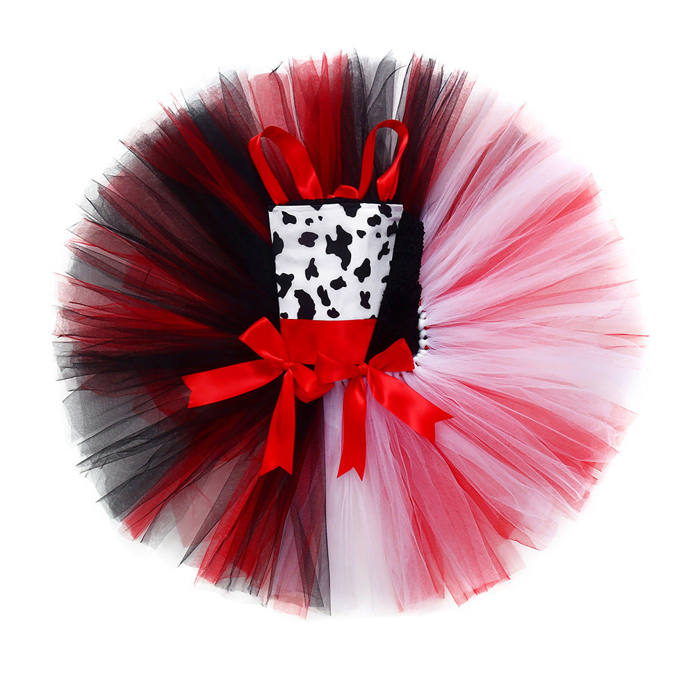 Off-shoulder Tutu Dress Halloween Cosplay Dress with Props Full Set