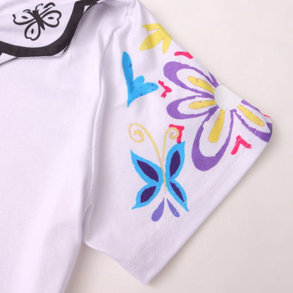 Kids Mirabel Madrigal Costume Girls Cosplay T-shirt and Skirt Set