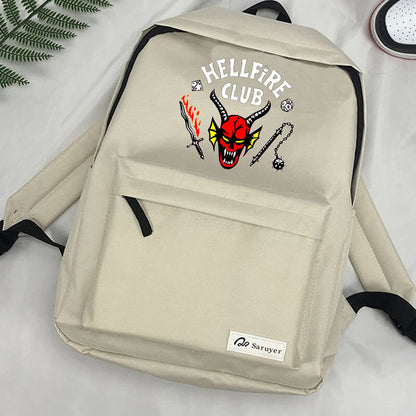Hellfire Club 4 Mochila Escolar Demogorgon Monstruo Adolescentes Niños Niñas Bolsa de Viaje al Aire Libre para Computadora Portátil