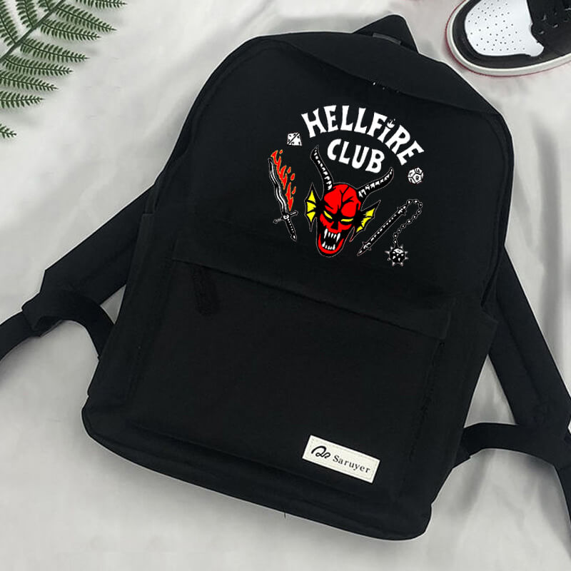 Hellfire Club 4 Mochila Escolar Demogorgon Monstruo Adolescentes Niños Niñas Bolsa de Viaje al Aire Libre para Computadora Portátil