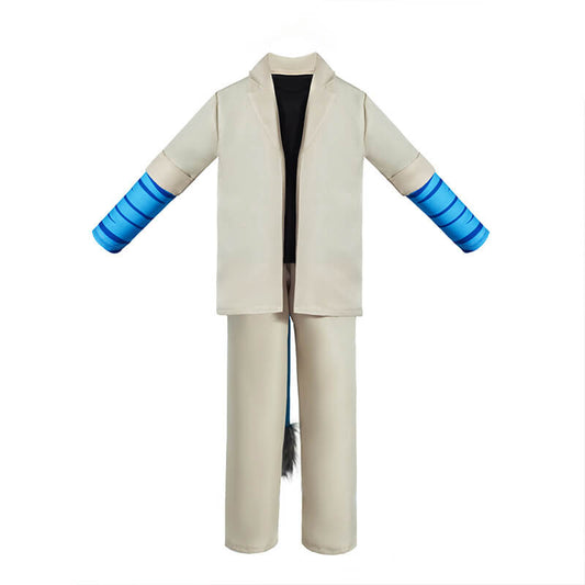 Kids Jake Sully Costume Halloween Cosplay Outfit Top Pants Tail and Shirt 4pcs Suit