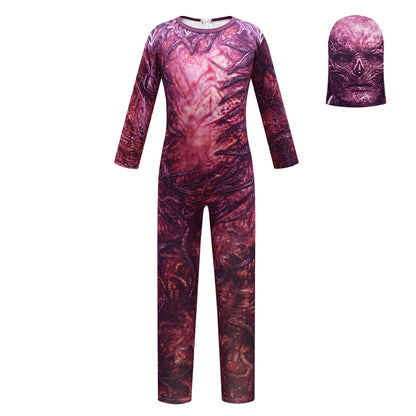 Disfraz de monstruo Demogorgon para niños y niñas, unisex, traje de Cosplay con casco