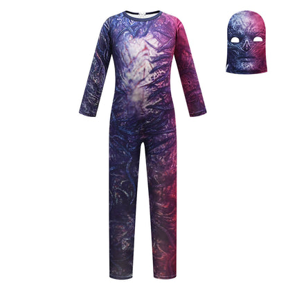 Disfraz de monstruo Demogorgon para niños y niñas, unisex, traje de Cosplay con casco