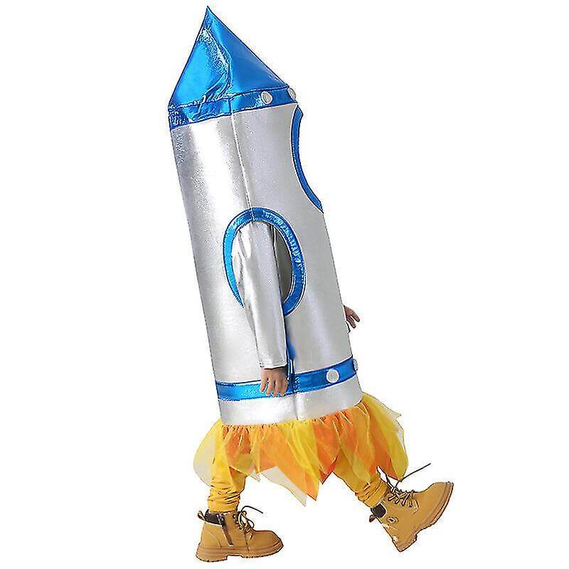 Kids 3D Rocket Outfit 3pcs Space Ship Suit Astronaut Costume Boys Girls Halloween Cosplay Costume