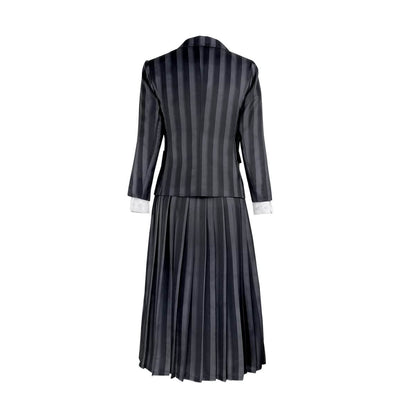 Uniforme scolaire de Mercredi Addams, robe Nevermore, costume 5 pièces pour enfant et adulte