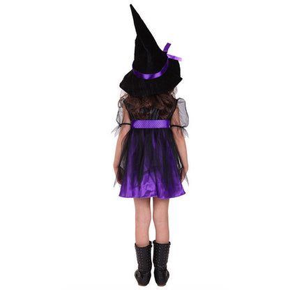 Robe de costume d'Halloween et chapeau pour petites filles