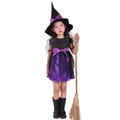 Robe de costume d'Halloween et chapeau pour petites filles
